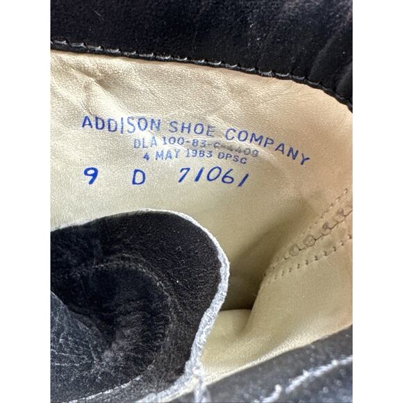 Addison Shoe Co. Steel Toe Men’s Size 9D Military Combat Black Boots USA Made - Picture 8 of 10